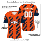 customized denver broncos stripe block orange jersey best selling