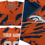 customized denver broncos stripe block orange jersey best selling