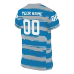 customized detroit lions art stripe blue jersey best selling