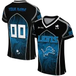 customized detroit lions halftone slant blue black jersey best selling