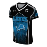 customized detroit lions halftone slant blue black jersey best selling
