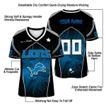 customized detroit lions halftone slant blue black jersey best selling