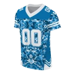 customized detroit lions mirrored pattern blue jersey best selling