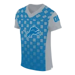 customized detroit lions stacked rectangle blue jersey best selling