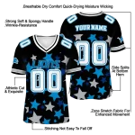 customized detroit lions star cluster black jersey best selling