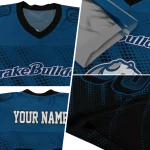 customized drake bulldogs halftone flow blue black jersey best selling