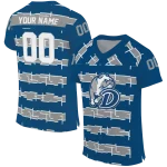 customized drake bulldogs layered grids blue jersey best selling