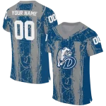 customized drake bulldogs rugged stripes blue jersey best selling