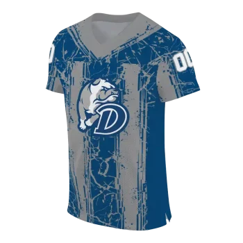 customized drake bulldogs rugged stripes blue jersey fashion forward