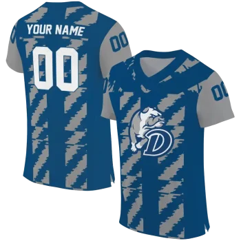 customized drake bulldogs stripe block blue jersey best selling