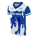 customized duke blue devils dripping flames blue white jersey best selling