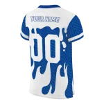 customized duke blue devils dripping flames blue white jersey best selling