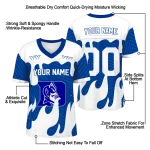customized duke blue devils dripping flames blue white jersey best selling