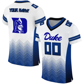customized duke blue devils halftone sweep white black jersey best selling