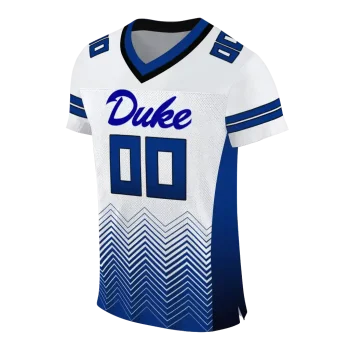 customized duke blue devils halftone sweep white black jersey fashion forward