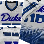 customized duke blue devils halftone sweep white black jersey best selling