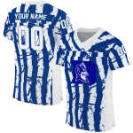 customized duke blue devils stripe splatter blue jersey best selling