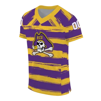 customized east carolina pirates art stripe purple jersey fashion forward