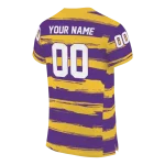 customized east carolina pirates art stripe purple jersey best selling