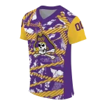 customized east carolina pirates camo shatter purple jersey best selling