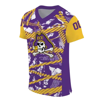 customized east carolina pirates camo shatter purple jersey fashion forward
