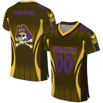 customized east carolina pirates dynamic dots gold jersey best selling