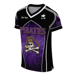 customized east carolina pirates halftone slant purple black jersey best selling