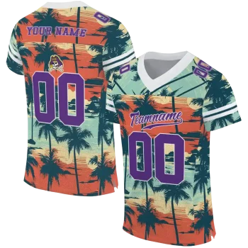 customized east carolina pirates horizon palm sunset jersey best selling