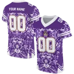 customized east carolina pirates mirrored pattern purple jersey best selling