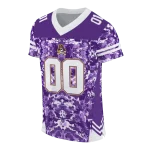 customized east carolina pirates mirrored pattern purple jersey best selling