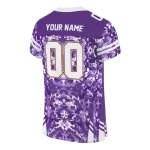 customized east carolina pirates mirrored pattern purple jersey best selling
