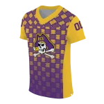 customized east carolina pirates stacked rectangle purple jersey best selling