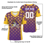 customized east carolina pirates stacked rectangle purple jersey best selling