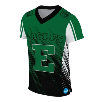 customized eastern michigan eagles halftone flow green black jersey fashion forward