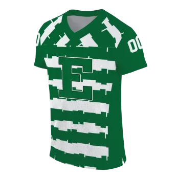 customized eastern michigan eagles layered grids green jersey fashion forward