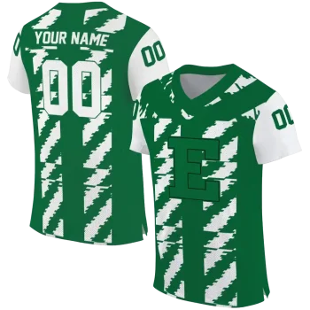 customized eastern michigan eagles stripe block green jersey best selling