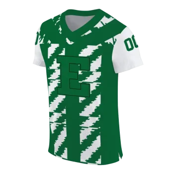 customized eastern michigan eagles stripe block green jersey fashion forward