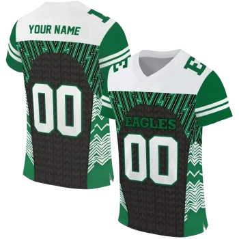 customized eastern michigan eagles tire arrows green black white jersey best selling