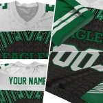 customized eastern michigan eagles tire arrows green black white jersey best selling