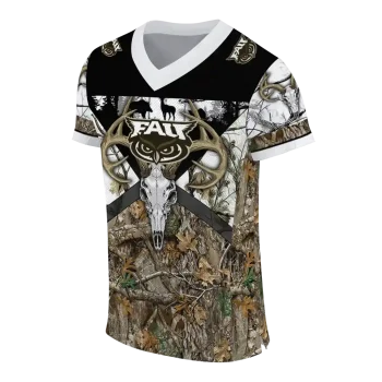 customized florida atlantic owls antler skull camouflage hunting jersey fashion forward