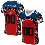 customized florida atlantic owls brushstroke xs red black jersey best selling
