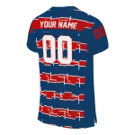 customized florida atlantic owls layered grids blue jersey best selling