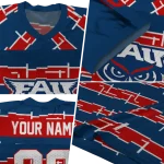 customized florida atlantic owls layered grids blue jersey best selling