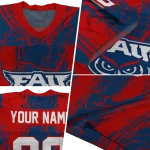 customized florida atlantic owls rugged stripes blue jersey best selling