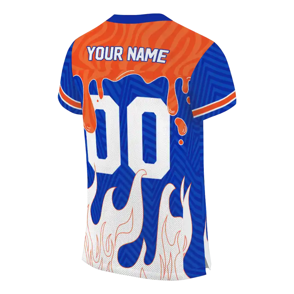 customized florida gators dripping flames blue white jersey high quality customized florida gators dripping flames blue white jersey high quality