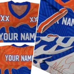 customized florida gators dripping flames blue white jersey best selling