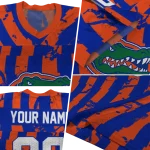 customized florida gators stripe splatter blue jersey best selling