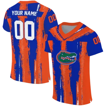 customized florida gators striped texture blue jersey best selling