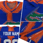 customized florida gators striped texture blue jersey best selling