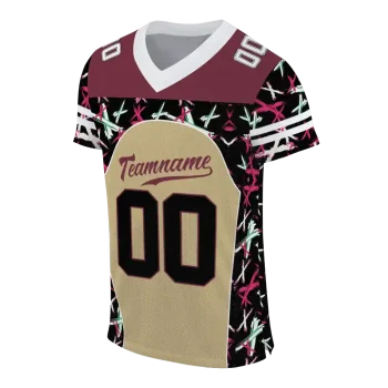 customized florida state seminoles brushstroke xs gold black jersey fashion forward
